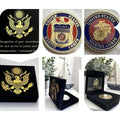 USMC MARINE CORPS CID CRIMINAL INVESTIGATION DIVISION COLORIZED COIN USMC