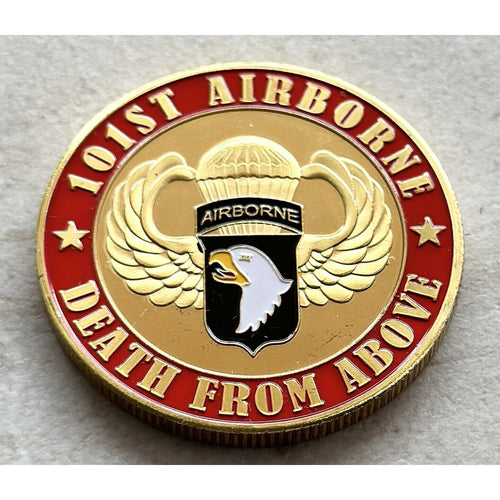 101 St First Airborne Division Challenge Coin Death From Above US Army Combat