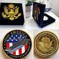 US NAVY - USS AMERICA CV-66 Challenge Coin With Velvet Case