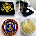 MEMORIAL DAY VETERANS OF AMERICA (Purple Heart) Coin With Velvet Case