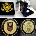U.S. NAVY COIN: E6 PETTY OFFICER FIRST CLASS With Special Velvet Case new