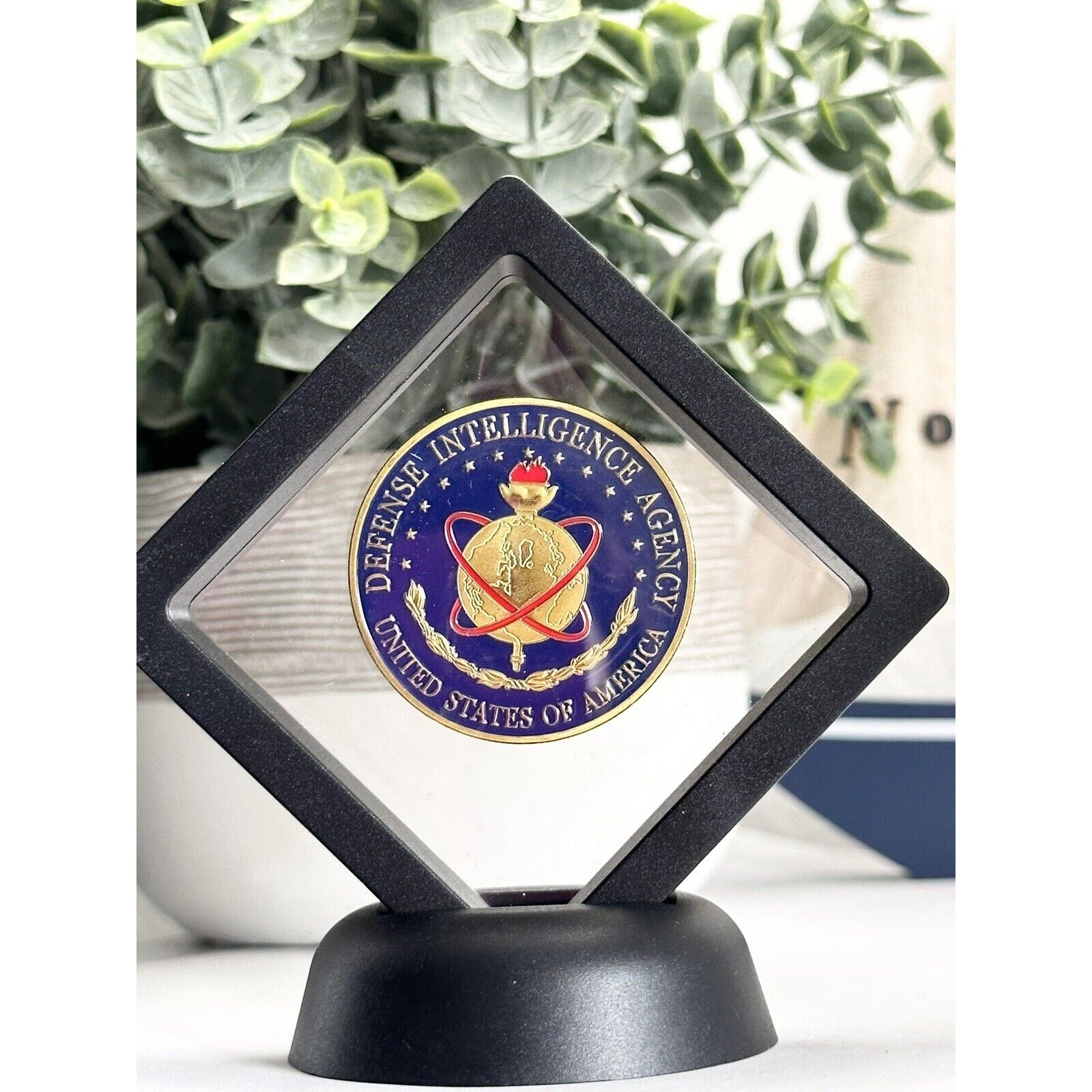 Defense Intelligence Agency (DIA) Challenge Coin With 3D Display Case