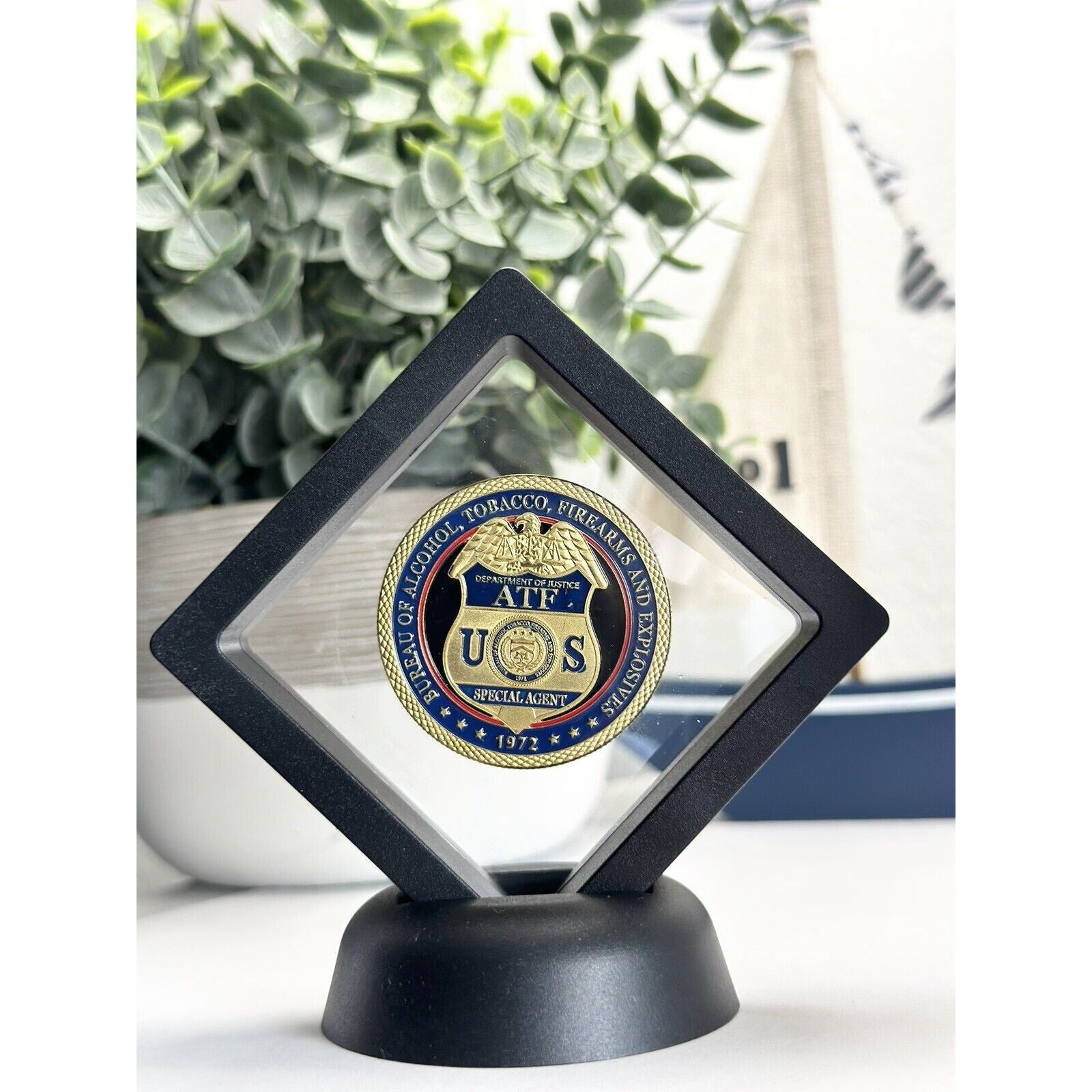 ATF BUREAU OF ALCOHOL TOBACCO & FIREARMS Challenge Coin With Case! New!