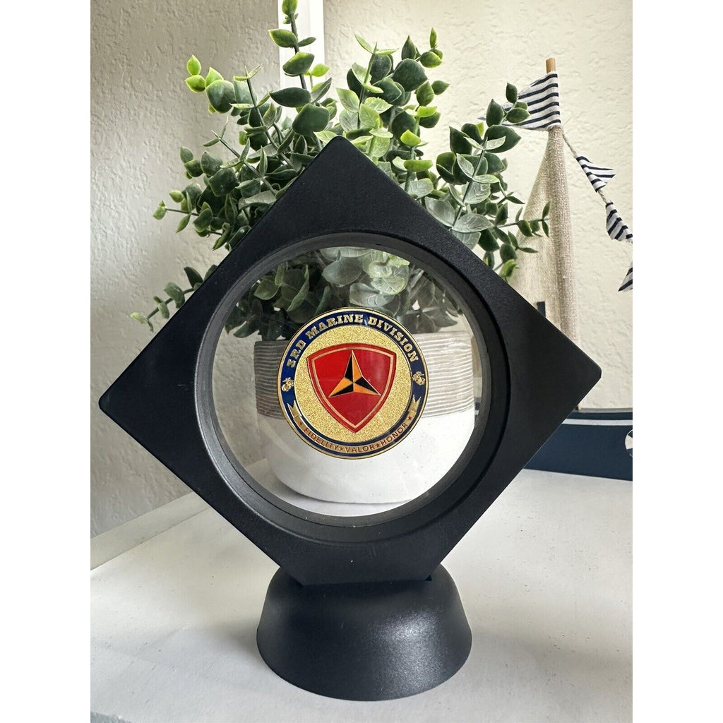 Us Marine Corps - 3rd MARINE DIVISION Challenge Coin With 3D Display Case