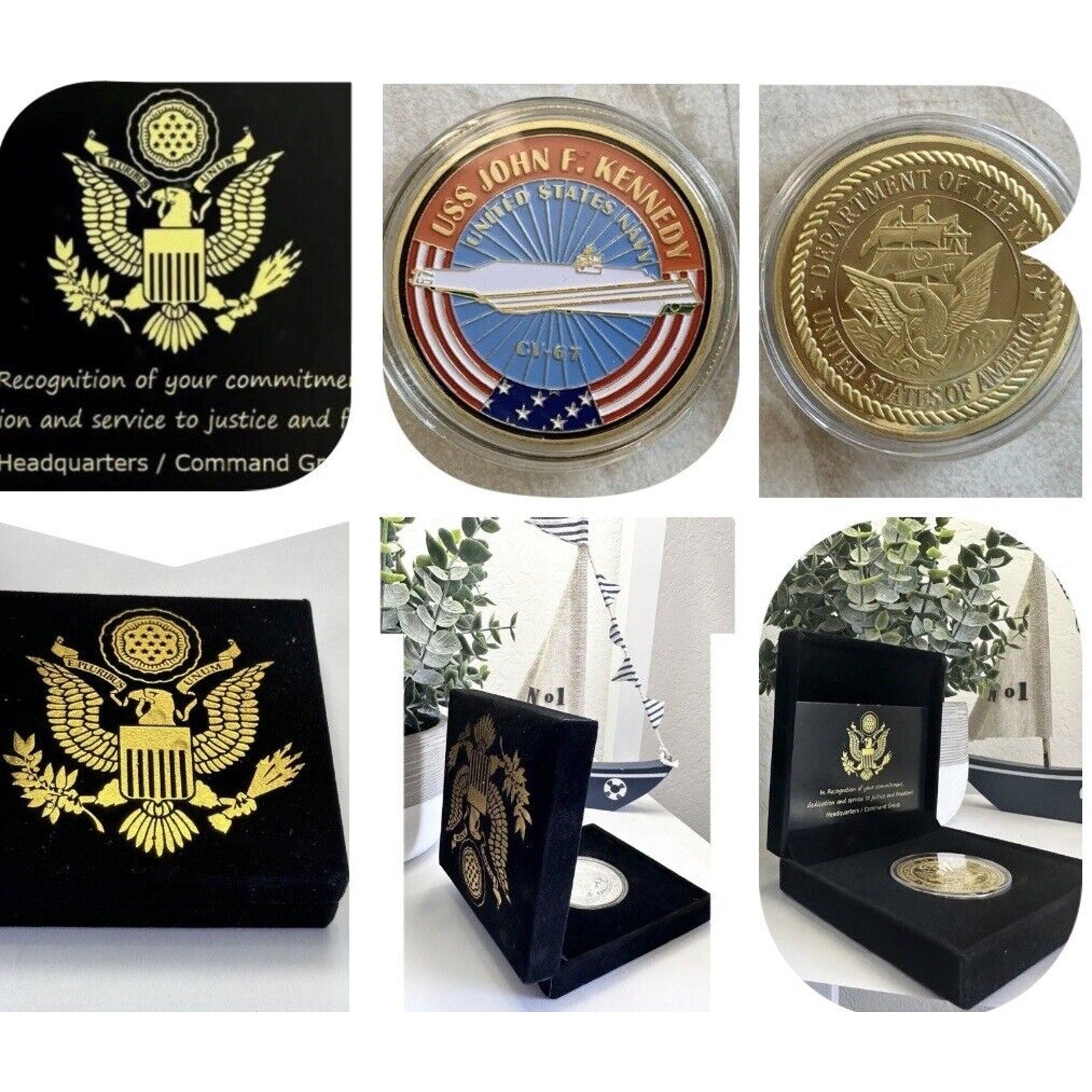 USS JOHN F. KENNEDY CV-67 Challenge Coin USN-US NAVY 40mm New