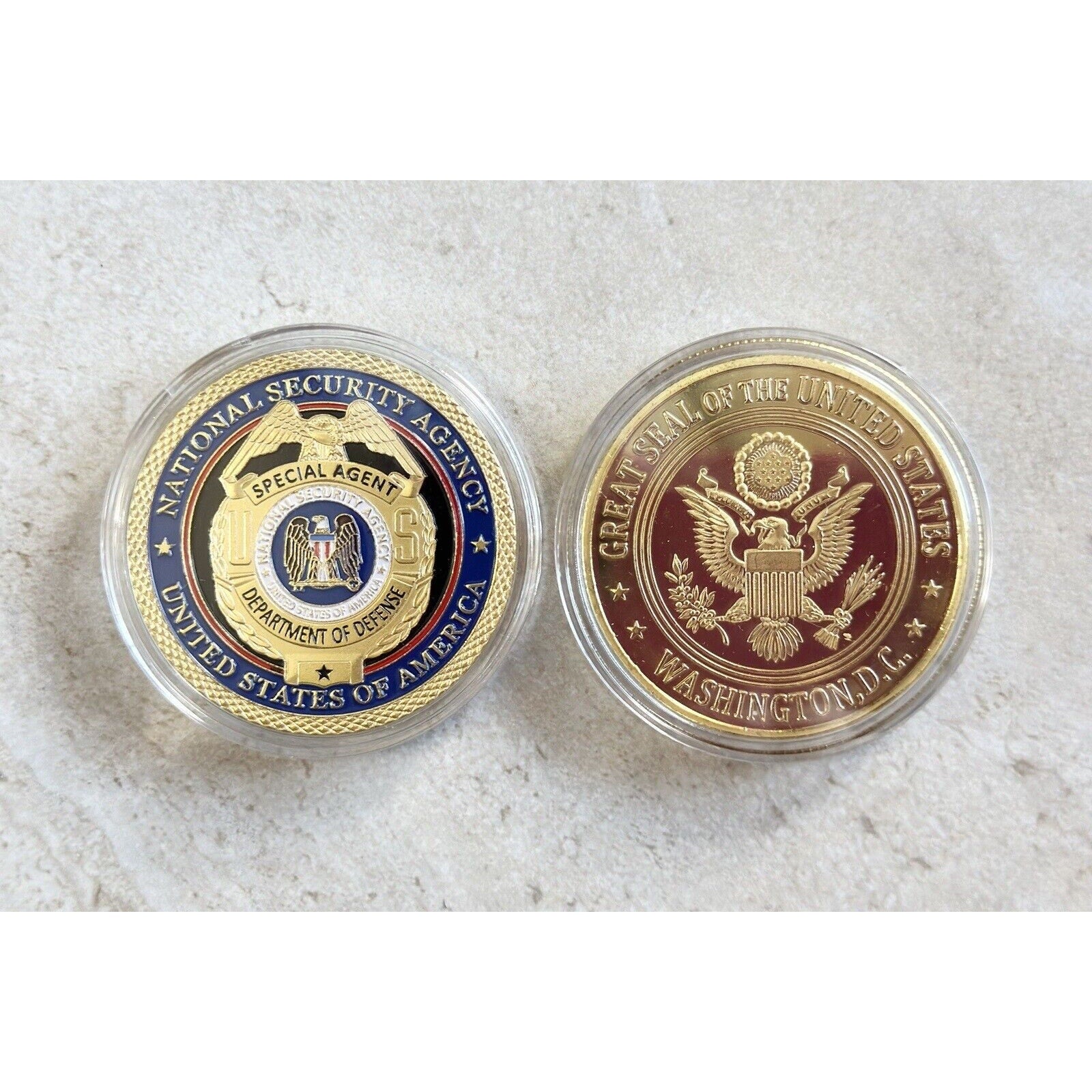 NSA US National Security Agency Special Agent DOD Challenge Coin w/ velvet case