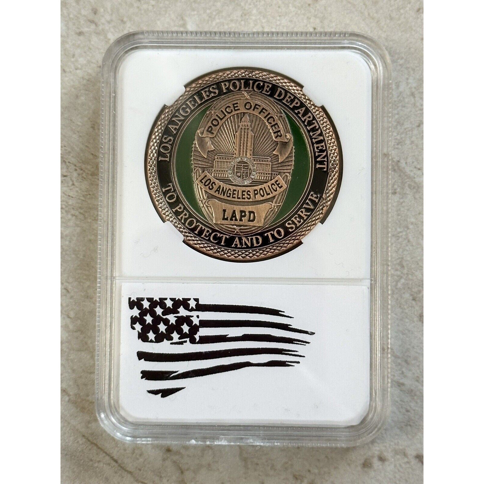 LOS ANGELES LAPD POLICE DEPARTMENT COPPER FINISH Challenge Coin 40mm New!