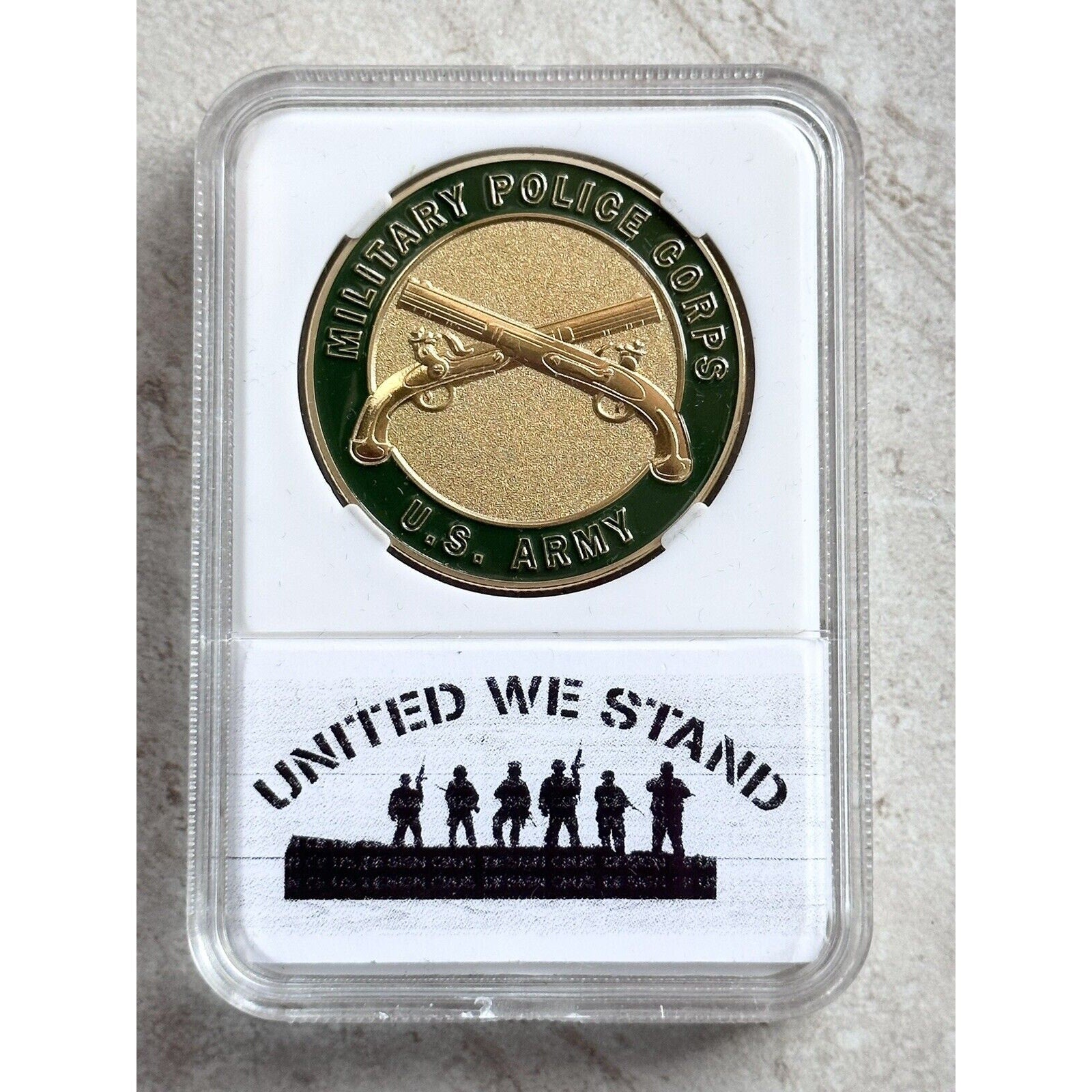 NEW U.S. Army Military Police Corps Challenge Coin With Case. Fast Shipping