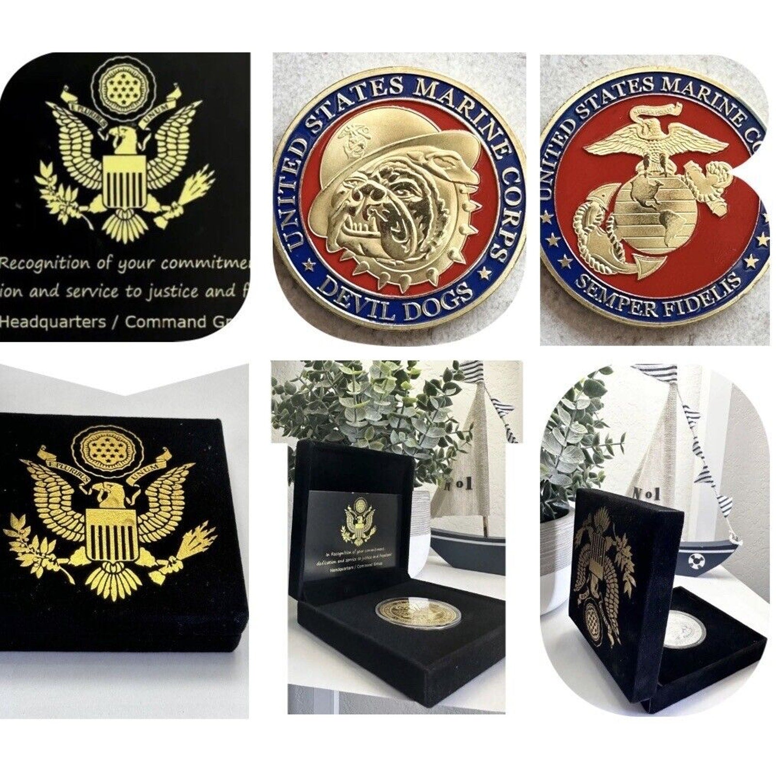MARINE CORPS USMC SEMPER FI DEVIL DOGS CHALLENGE COIN USMC NEW