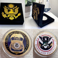 U S Federal Protective Service Police Challenge Coin with velvet case.