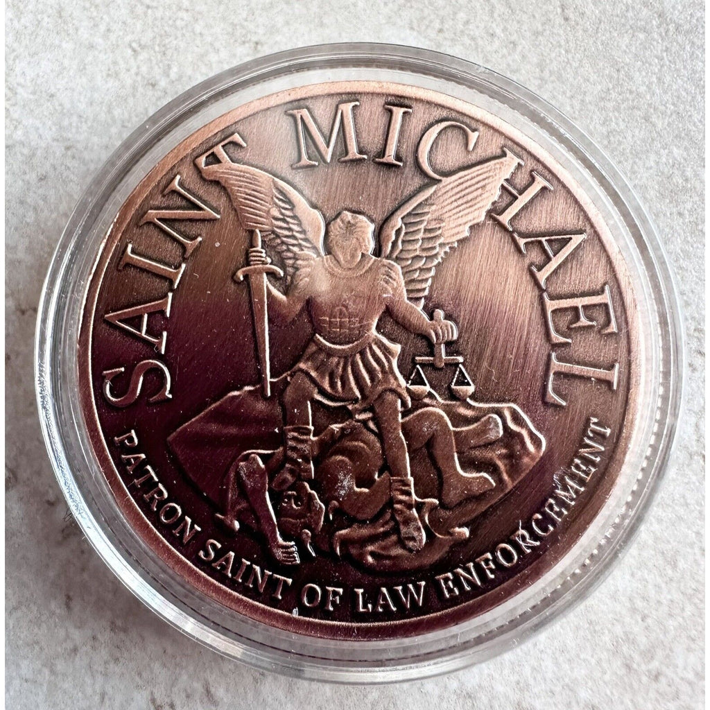 New Orleans Police Officer Challenge Coin Saint Michael with velvet case