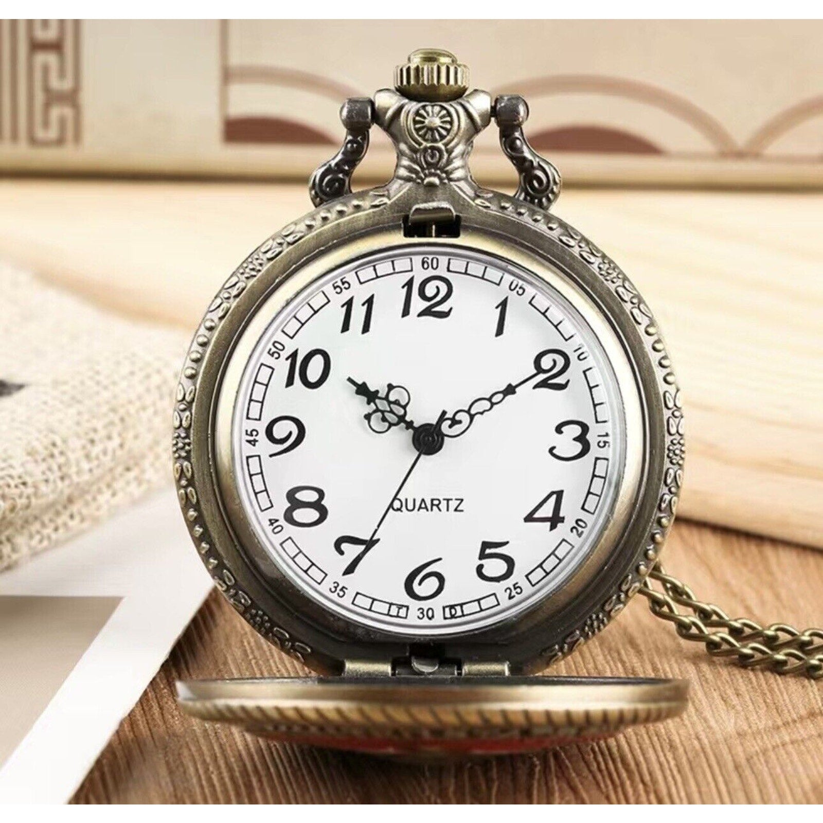 US Marine Corps Pocket Watch with Necklace VETERAN/MILITARY GIFT
