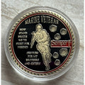 Veterans USMC Semper Fidelis United States Marine Corps Challenge Coin