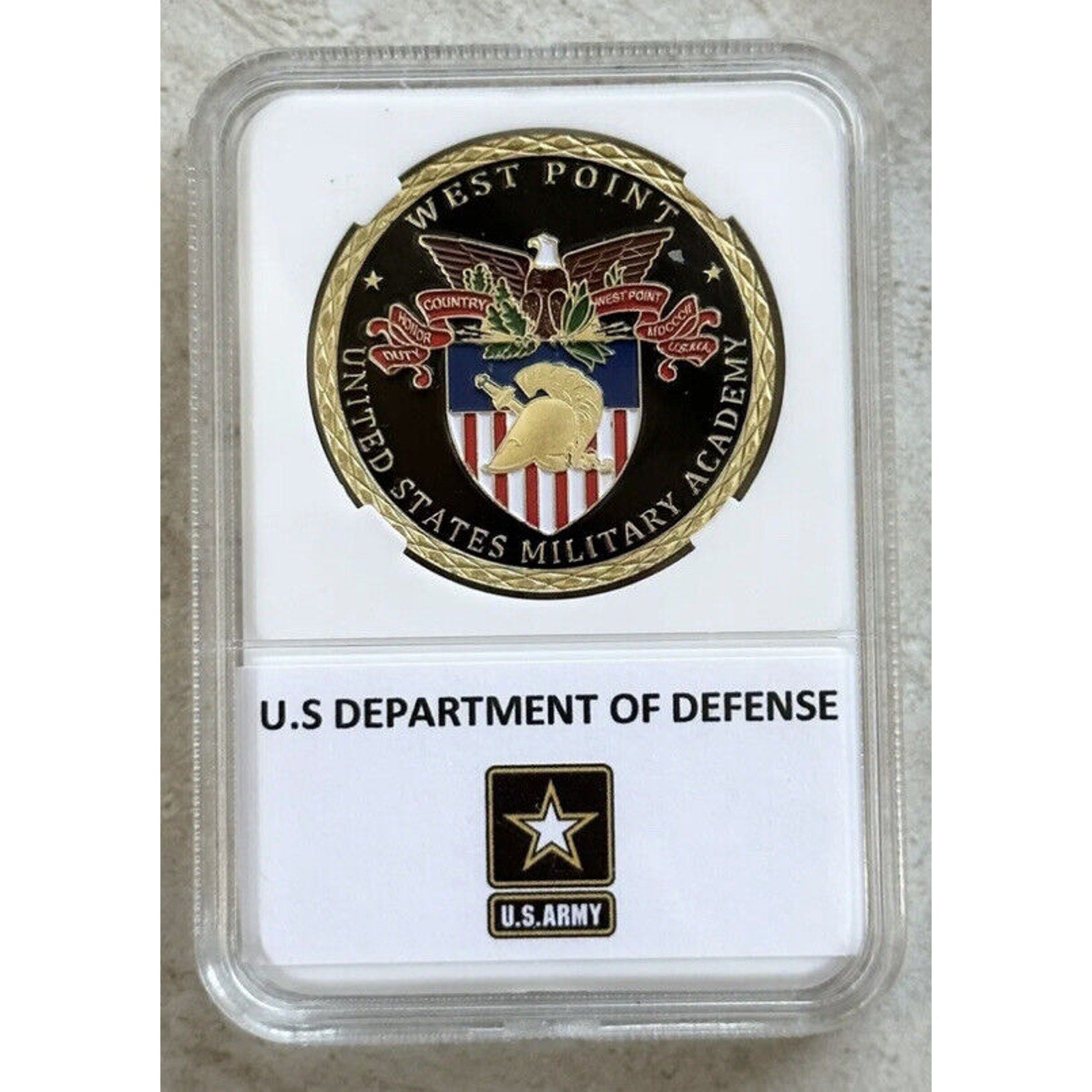 UNITED STATES ARMY MILITARY ACADEMY WEST POINT USMA CHALLENGE COIN