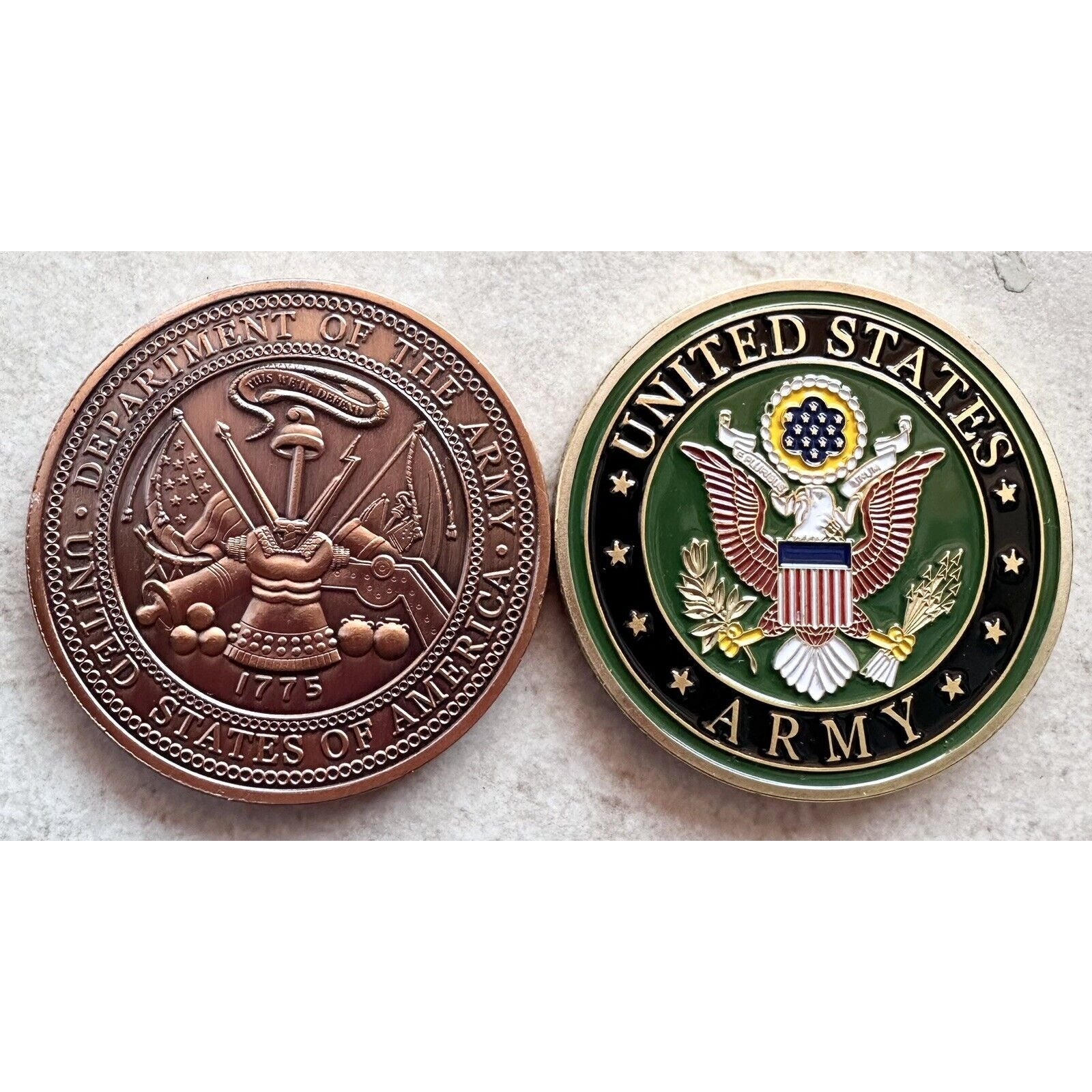 2 pcs US ARMY MILITARY POLICE Challenge Coin