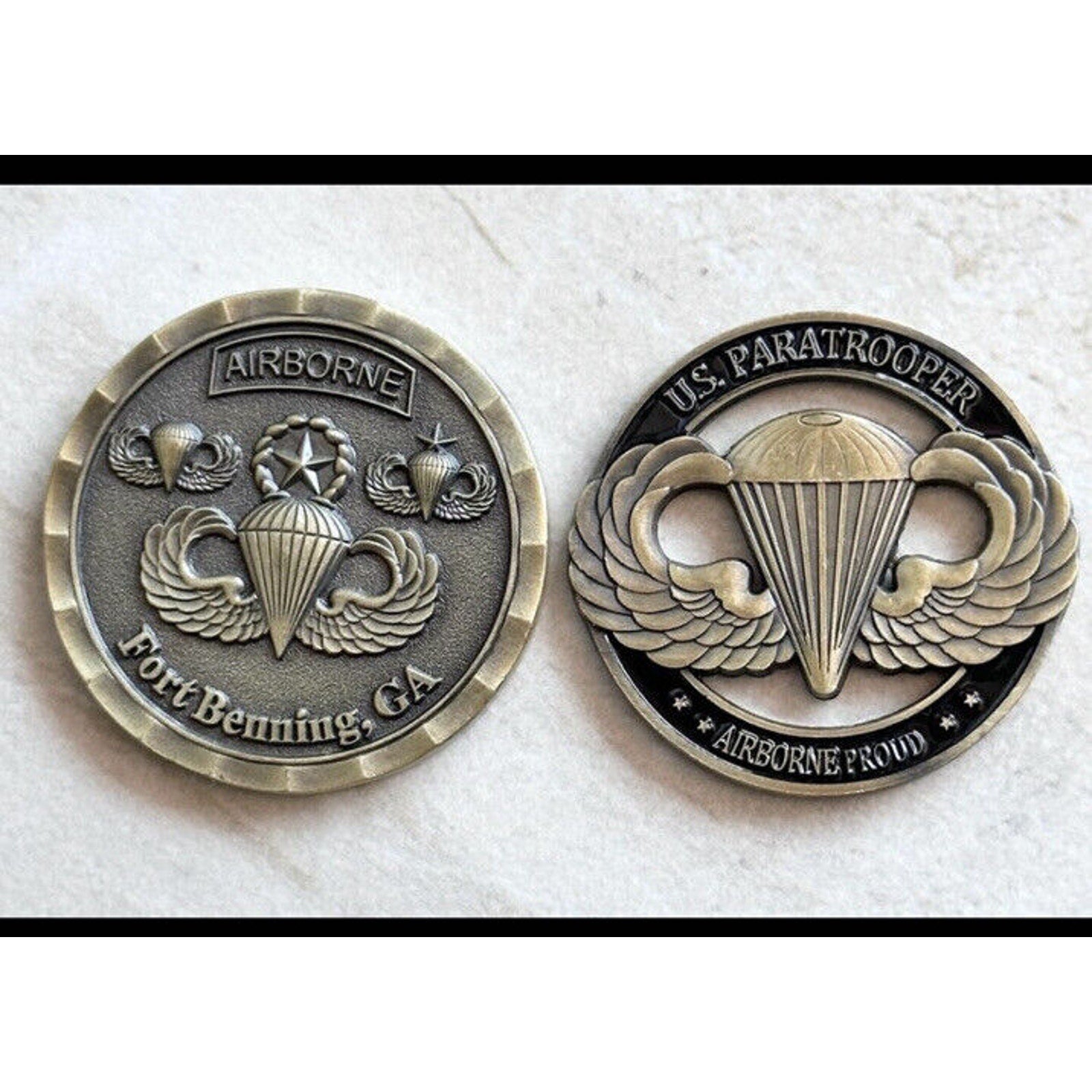 AIRBORNE School Fort Benning GA 1st Battalion 507th Regiment Jump Wings Badge
