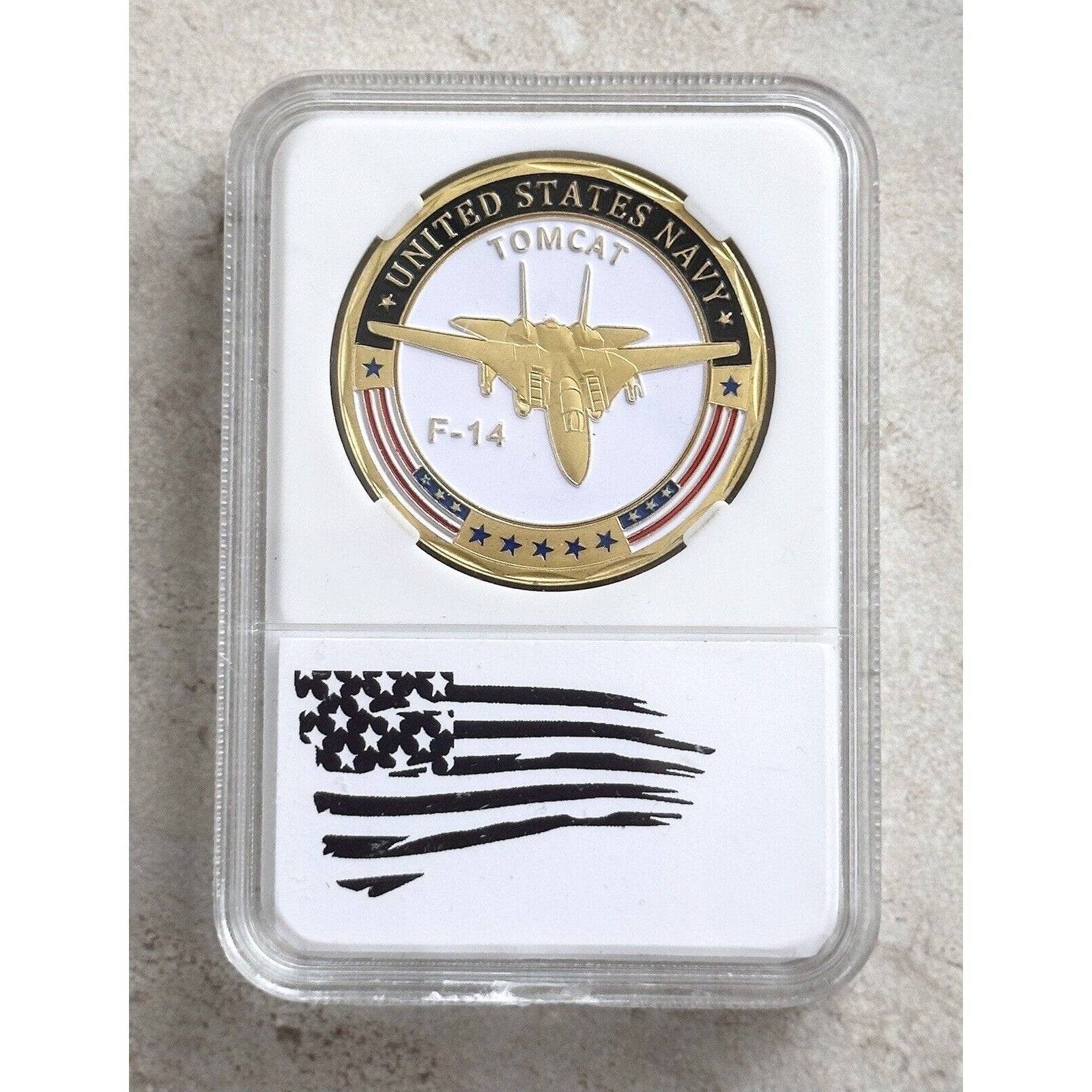 U S NAVY F-14 TOMCAT Challenge Coin w/ Presentation Box - Fast Shipping