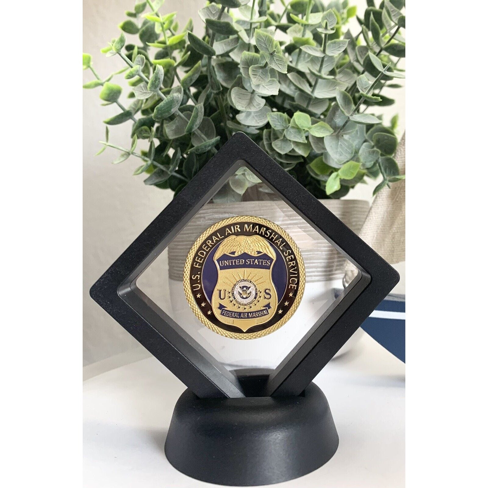 US Federal Air Marshal Challenge Coin Come With 3D Display Case