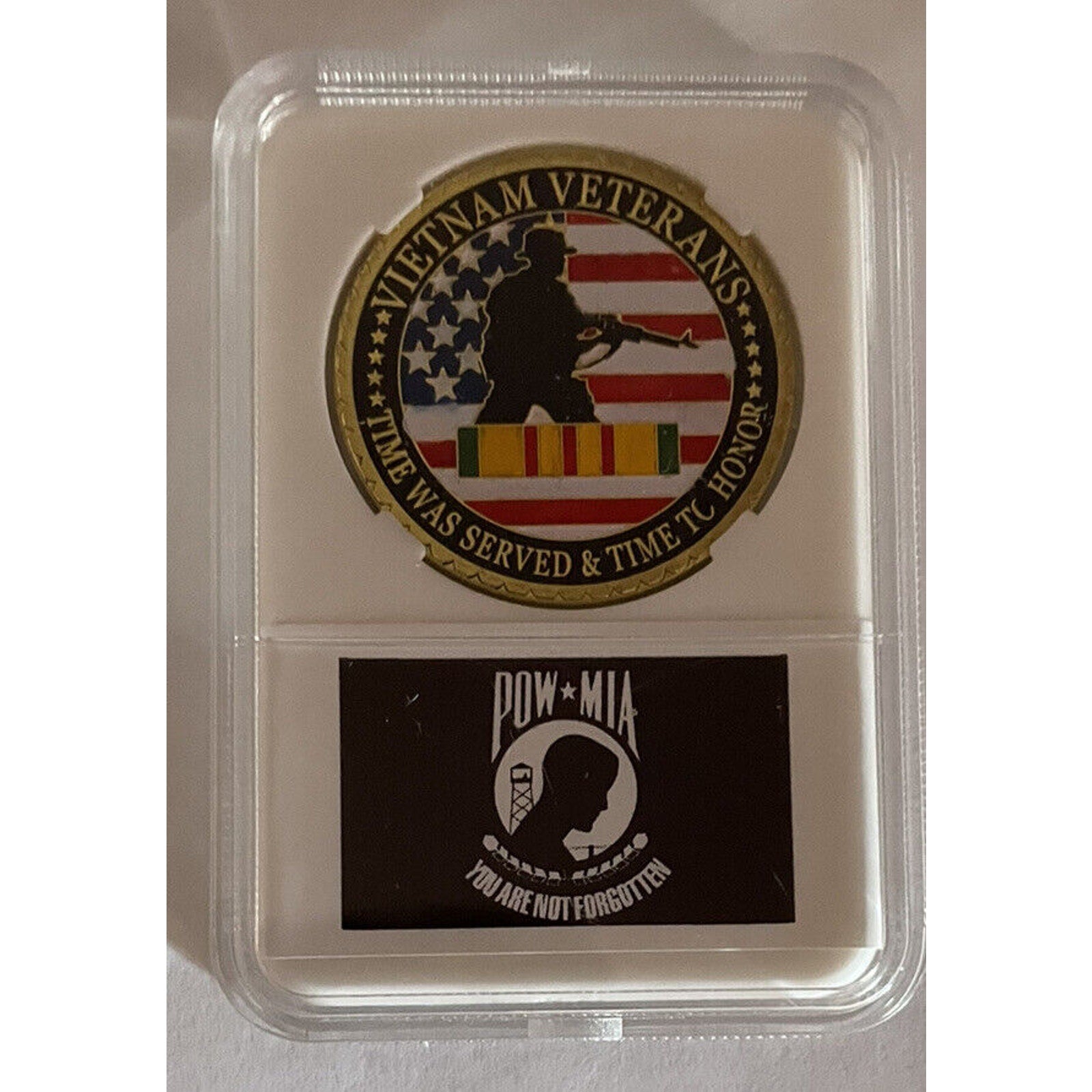 Vietnam Veteran Challenge Coin 1959 - 1975 POW MIA You are not forgotten