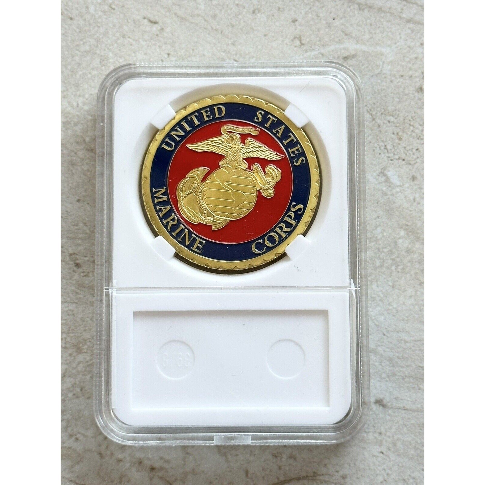 U S MARINES IWO JIMA Challenge Coin with Beautiful Case