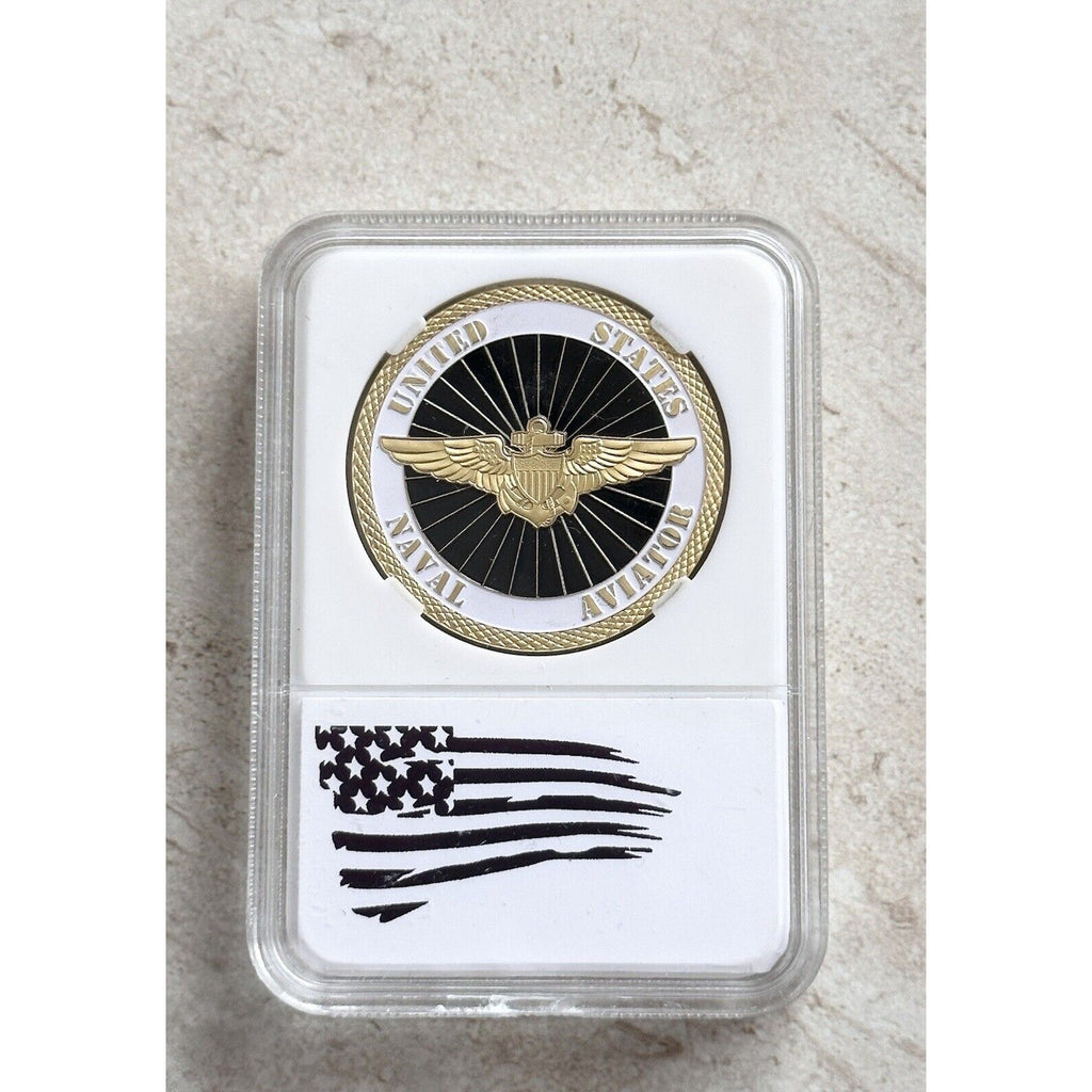 USN NAVAL AVIATOR GOLD WINGS PILOT TOP GUN AVIATION Challenge Coin NAVY US
