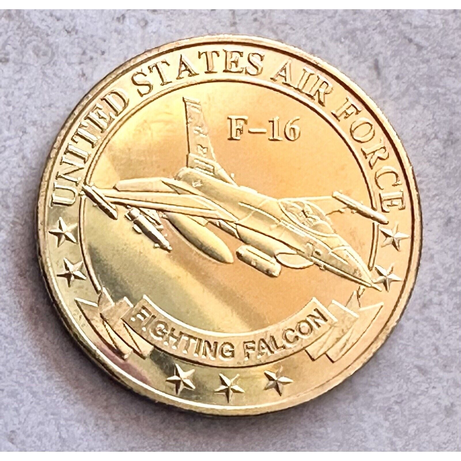 Ari Force F-16 Fighting Falcon Fighter Aircraft Commemorative Collectible Coin
