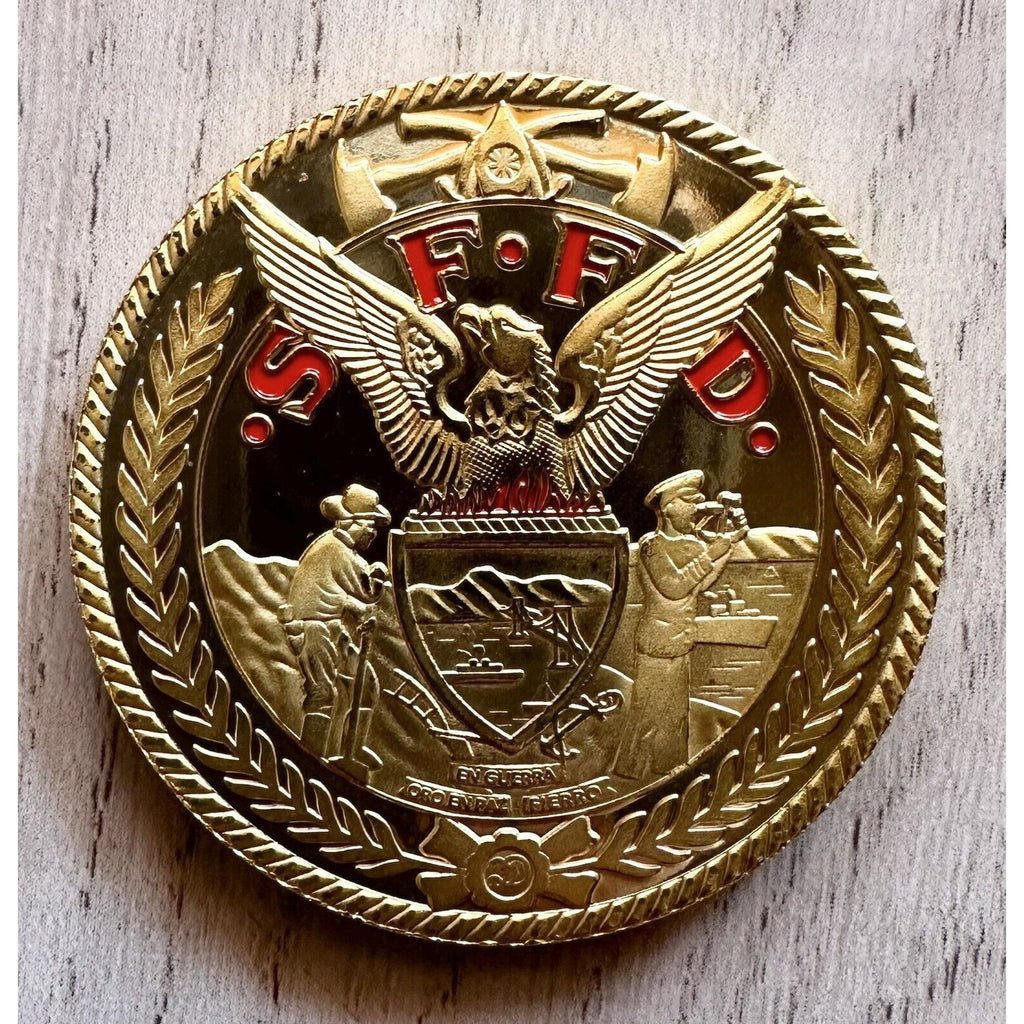 SAN FRANCISCO FIRE DEPT Challenge Coin with special velvet case