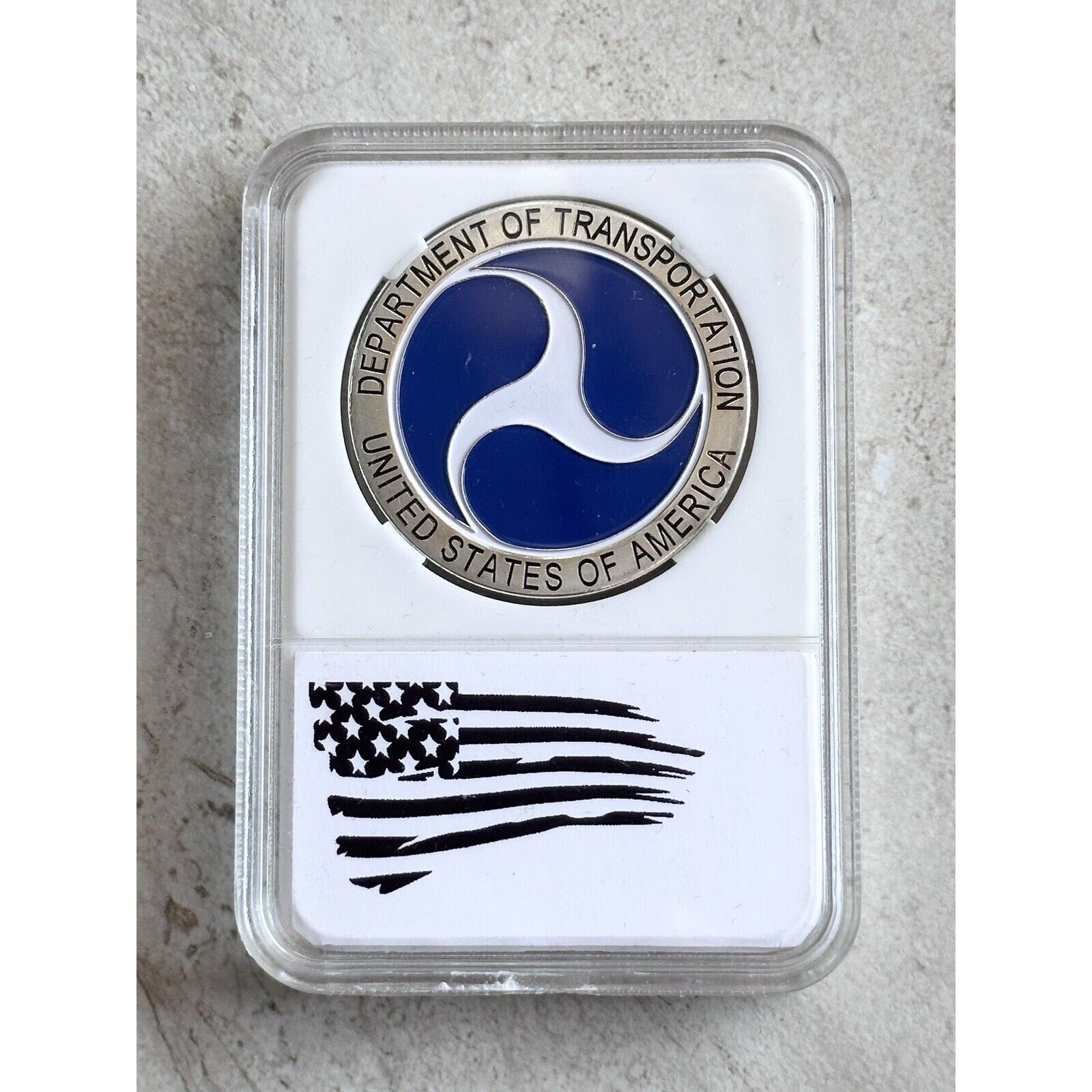 U S Department of the Transportation Challenge Coin With Case