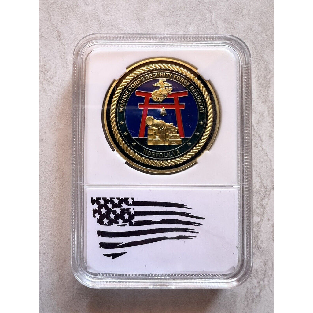 Marine Corps Security Force Regiment Challenge Coin With Case