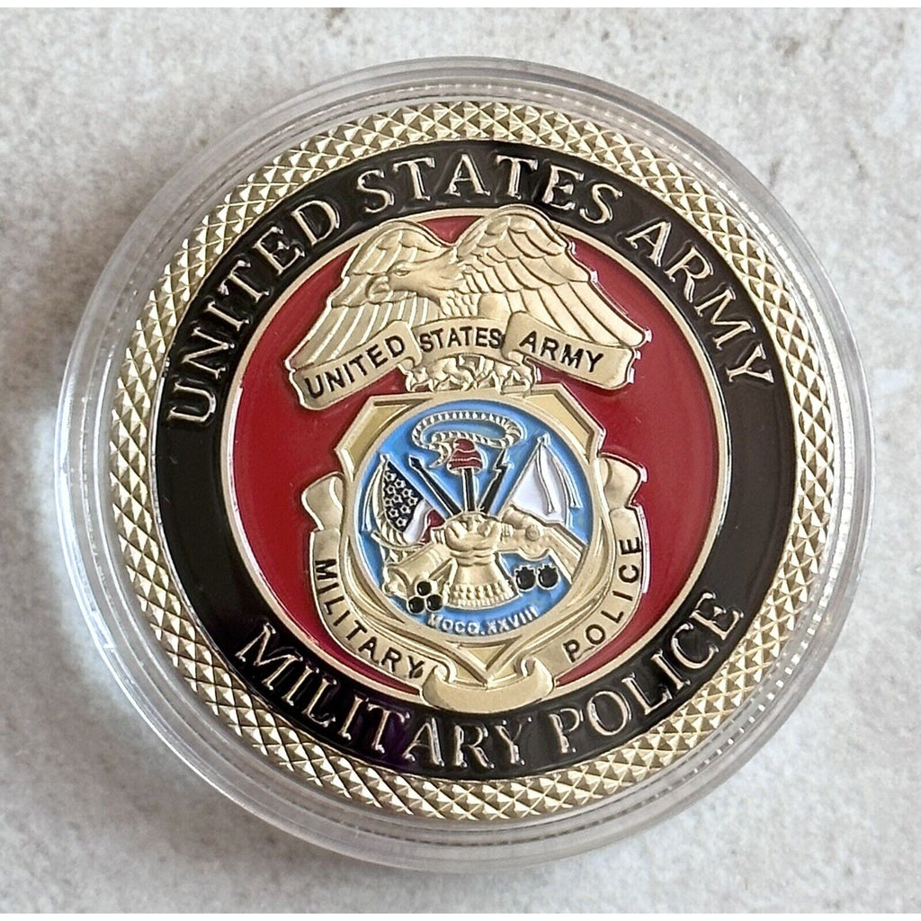 US ARMY MILITARY POLICE Challenge Coin With Velvet Presentation Box