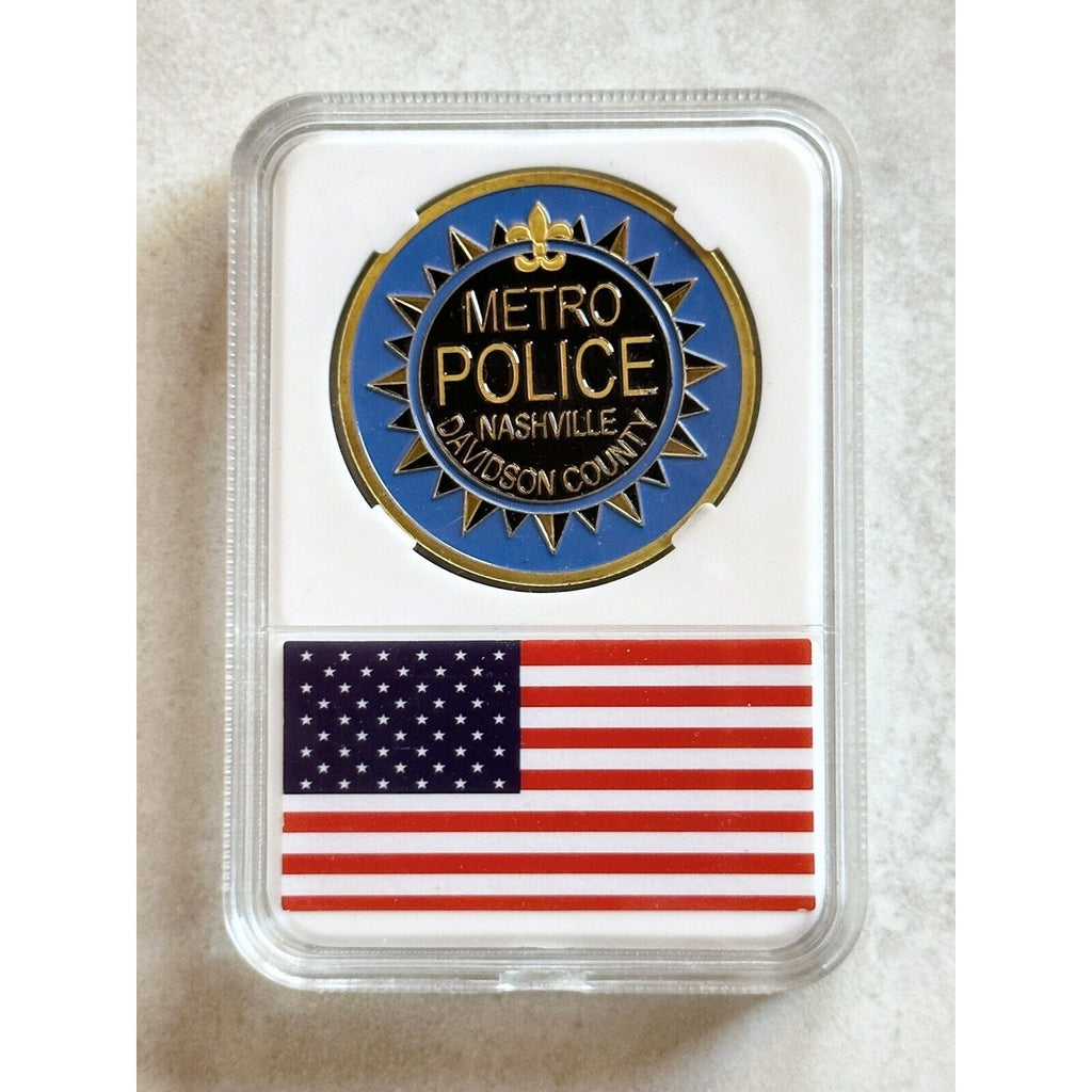 Nashville Metro Police Davidson County Challenge Coin With Case
