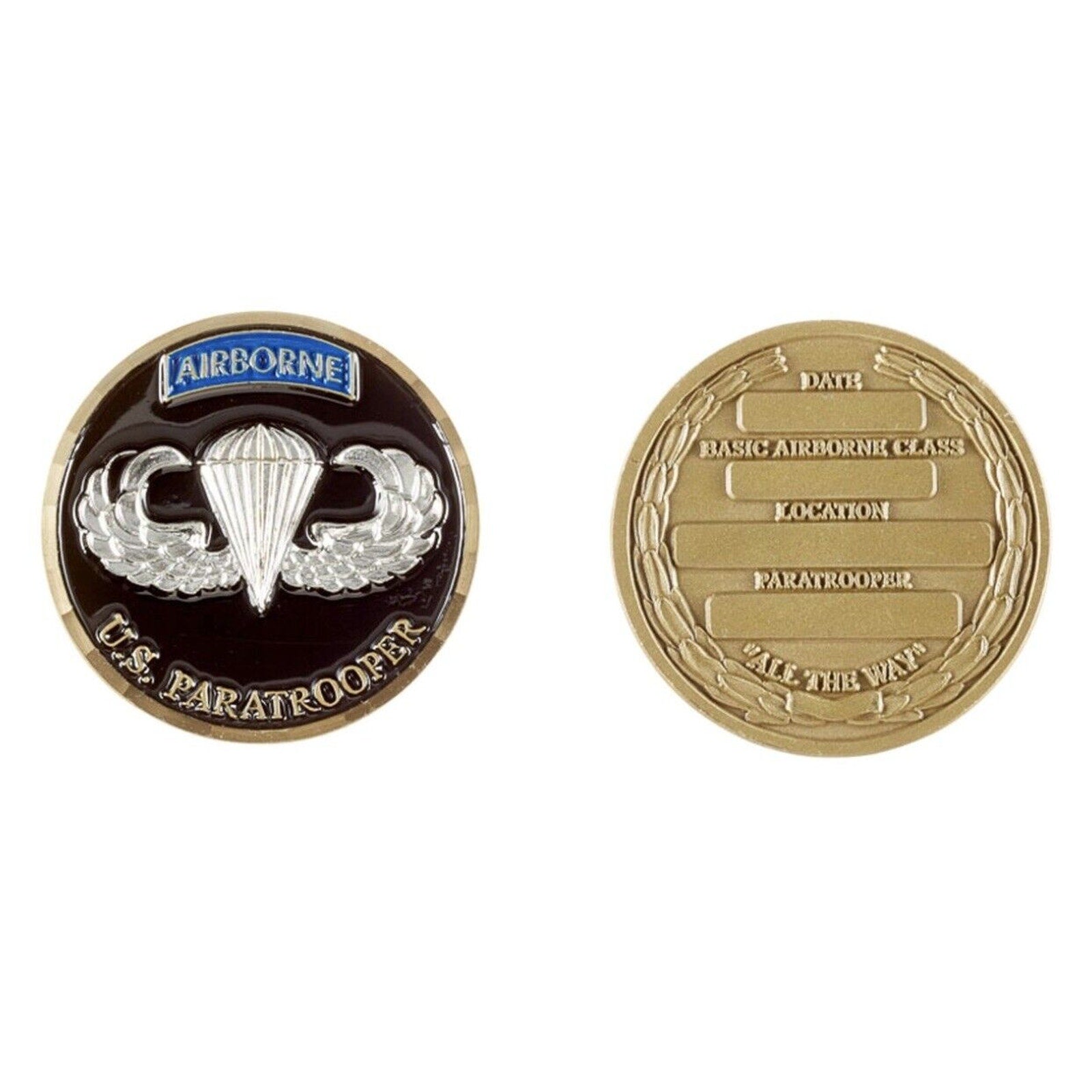 US Army Challenge Coin Airborne Paratrooper Coin Military
