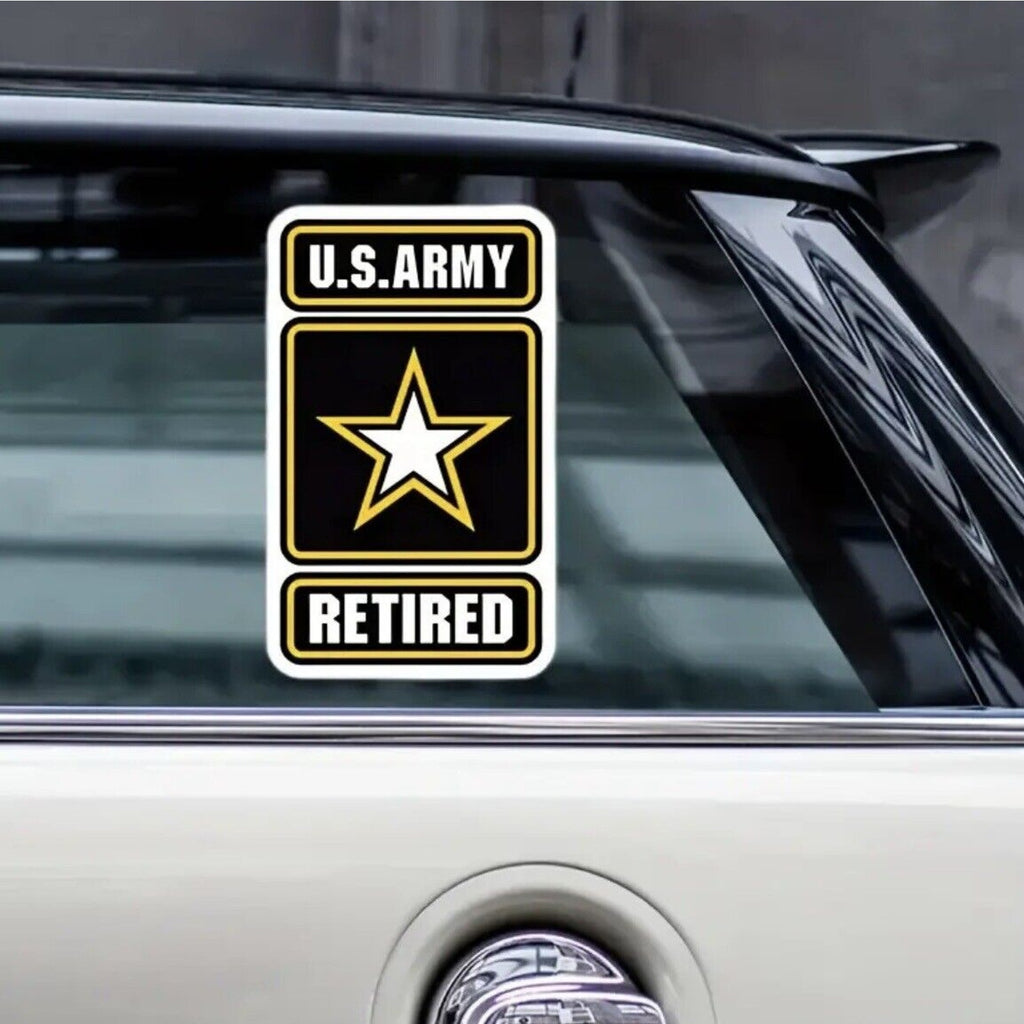 US ARMY RETIRED LOGO Inside Outside Car Laptop PC VINYL DECAL STICKER