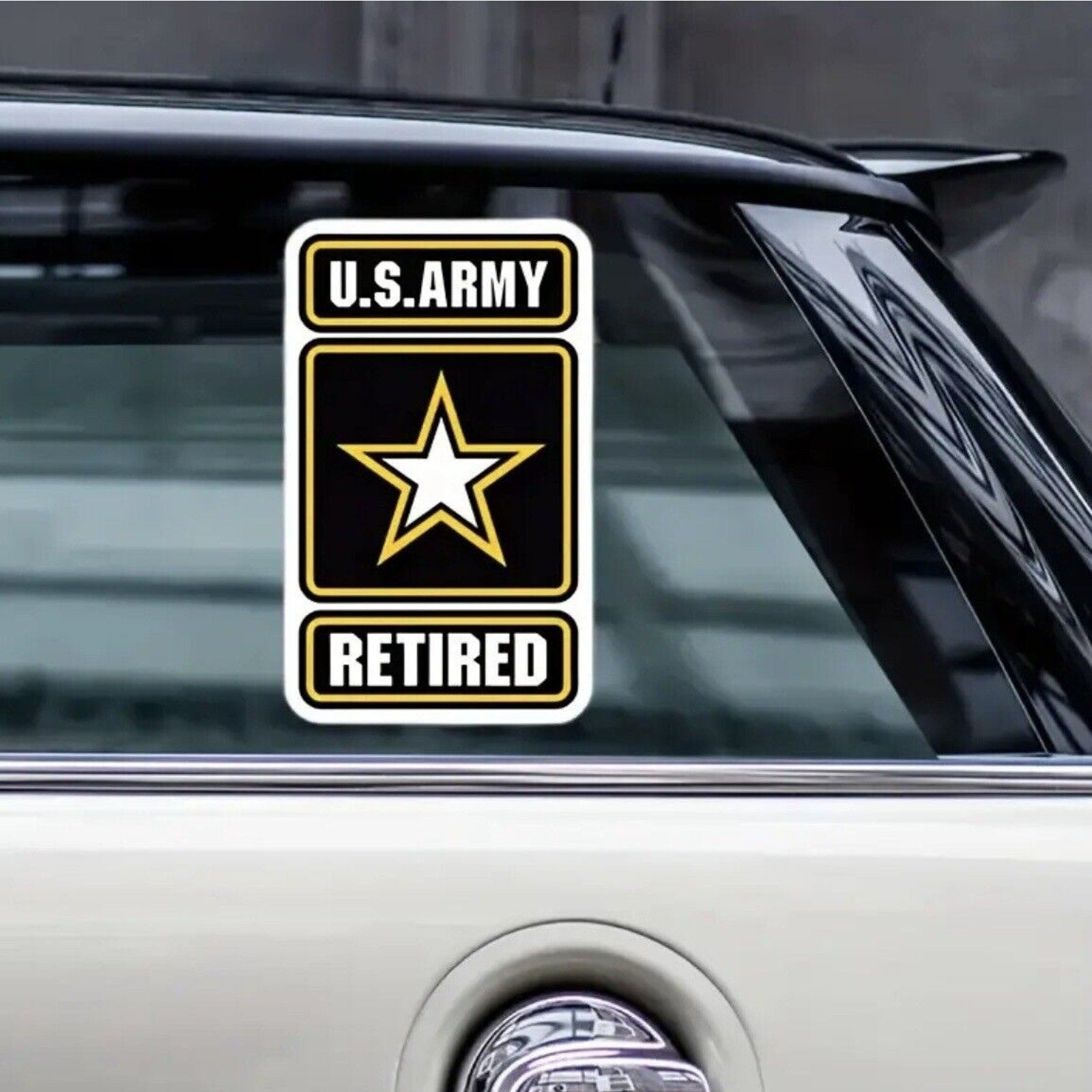 US ARMY RETIRED LOGO Inside Outside Car Laptop PC VINYL DECAL STICKER