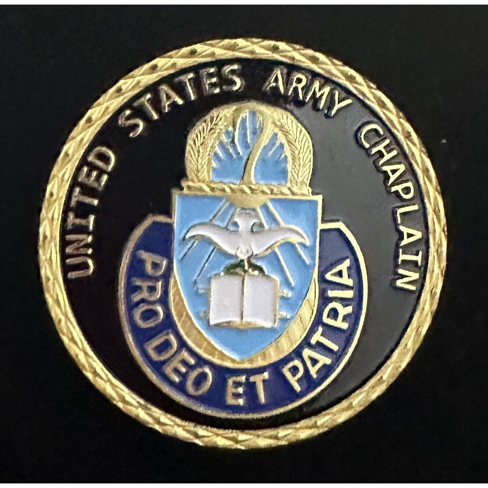 U S Army CHAPLAIN CORPS Challenge Coin With Velvet Presentation Box