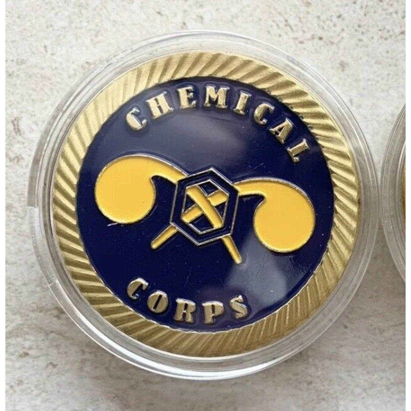 US ARMY CHEMICAL CORPS Challenge Coin with Velvet Case