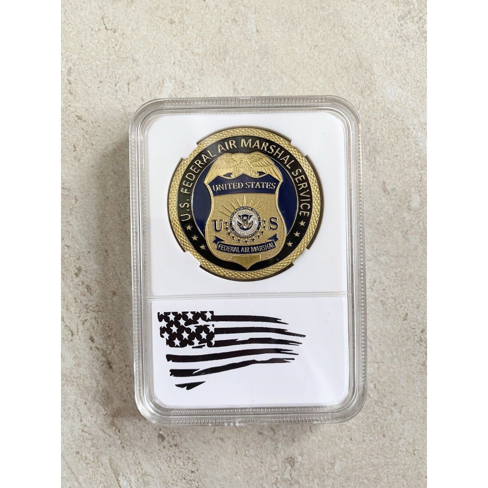 Federal Air Marshal Service United States Challenge Coin 40mm w Case
