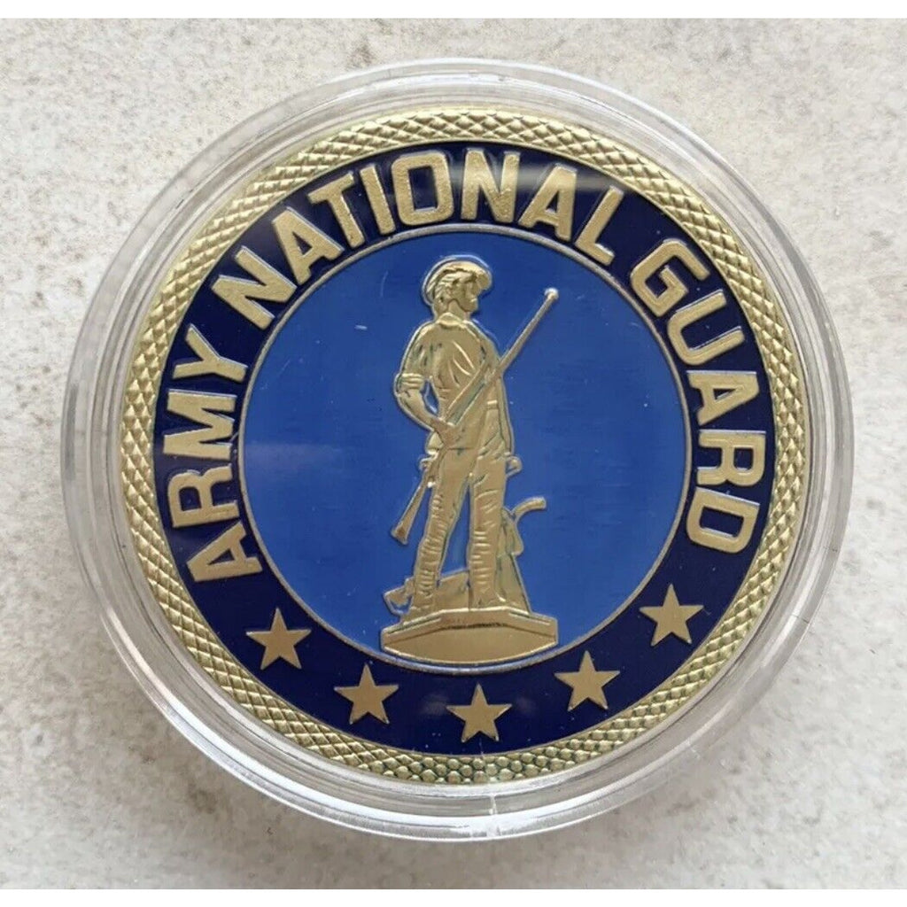 ARMY NATIONAL GUARD Challenge Coin with Velvet Presentation Box