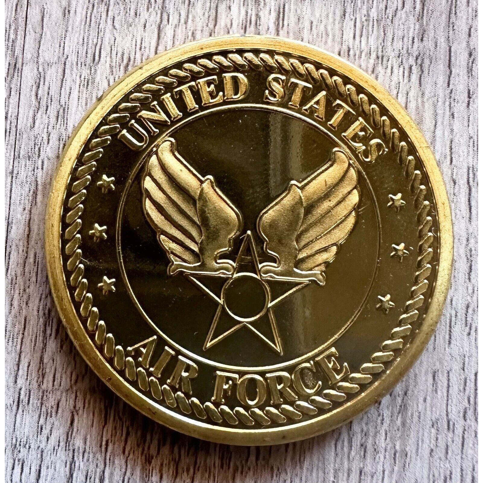 U S AIR FORCE F-15 STRIKE EAGLE Challenge Coin with special velvet case.