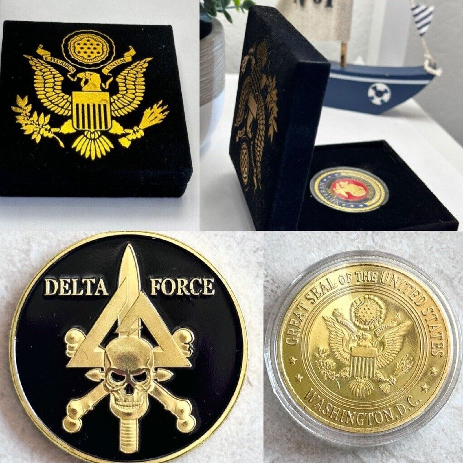 Counterterrorism U S ARMY DELTA FORCE Challenge Coin With Special Case