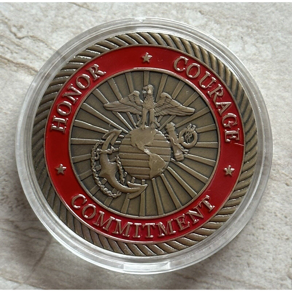 Veterans USMC Semper Fidelis United States Marine Corps Challenge Coin