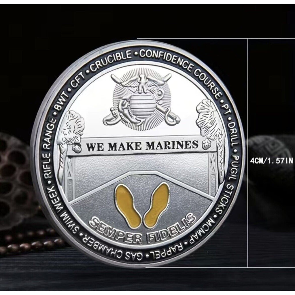Marine Corps Recruit Depot Parris Island Coin with special velvet case