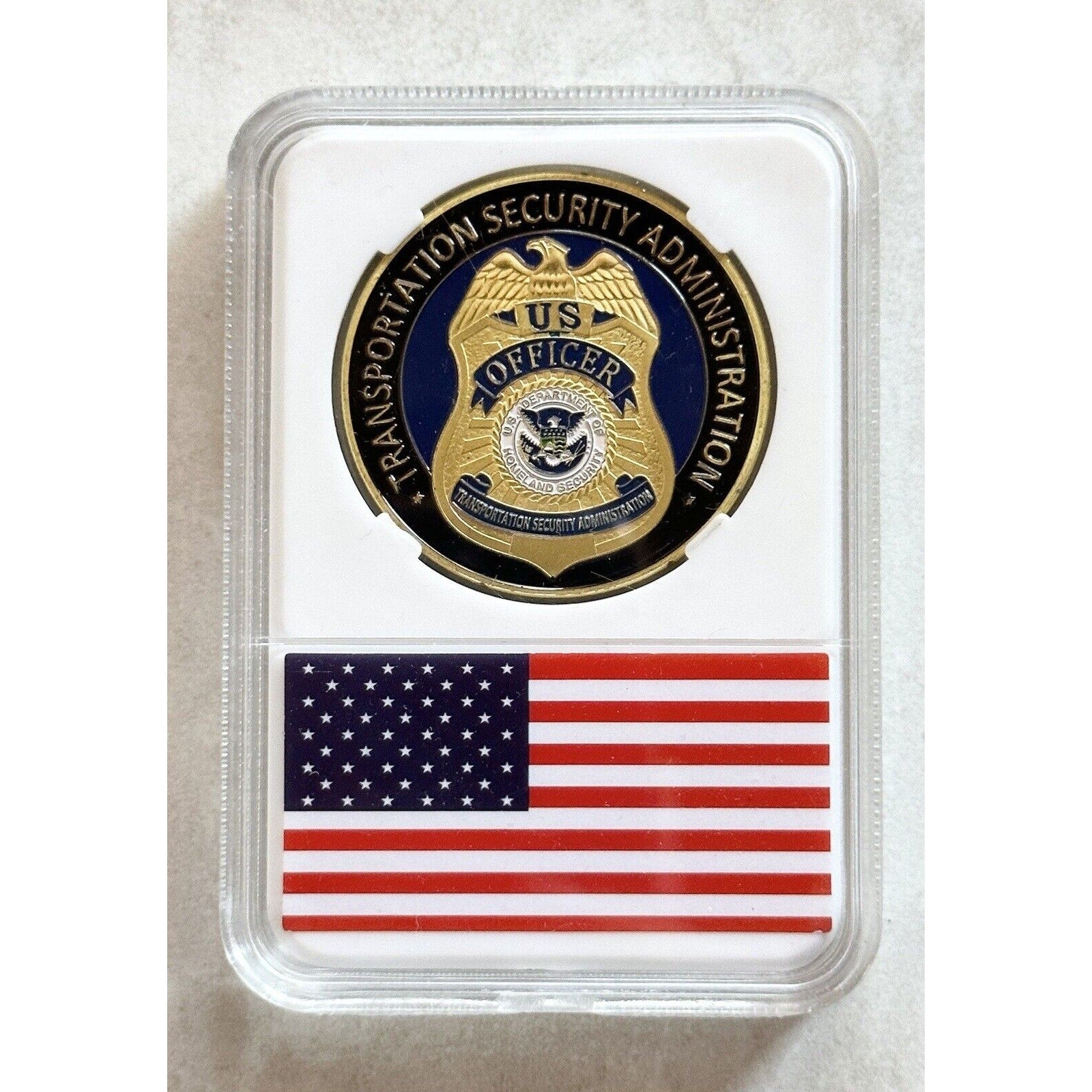 TRANSPORTATION SECURITY ADMINISTRATION (TSA) Challenge Coin With Case