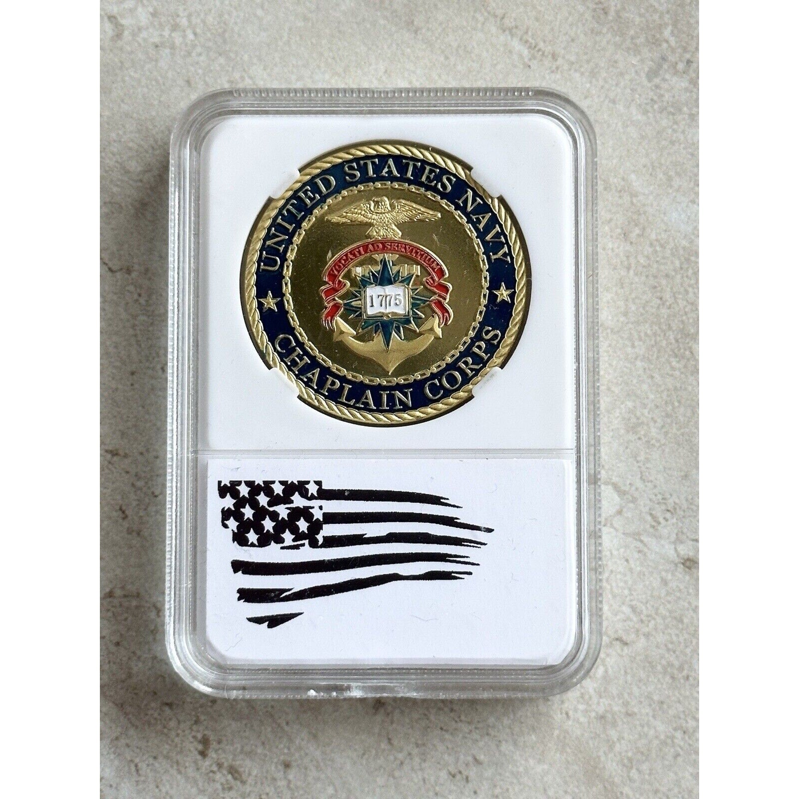 U S NAVY CHAPLAIN CORPS Challenge Coin With Case