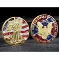 Statue Of Liberty Challenge Coin Painted Coins Gift Collection Souvenir Gift