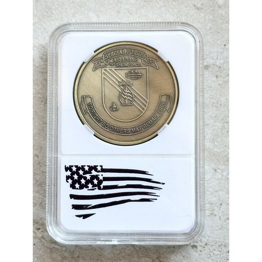 US ARMY 5TH GROUP Challenge Coin AIRBORNE SPECIAL FORCES "THE PROFESSIONALS"