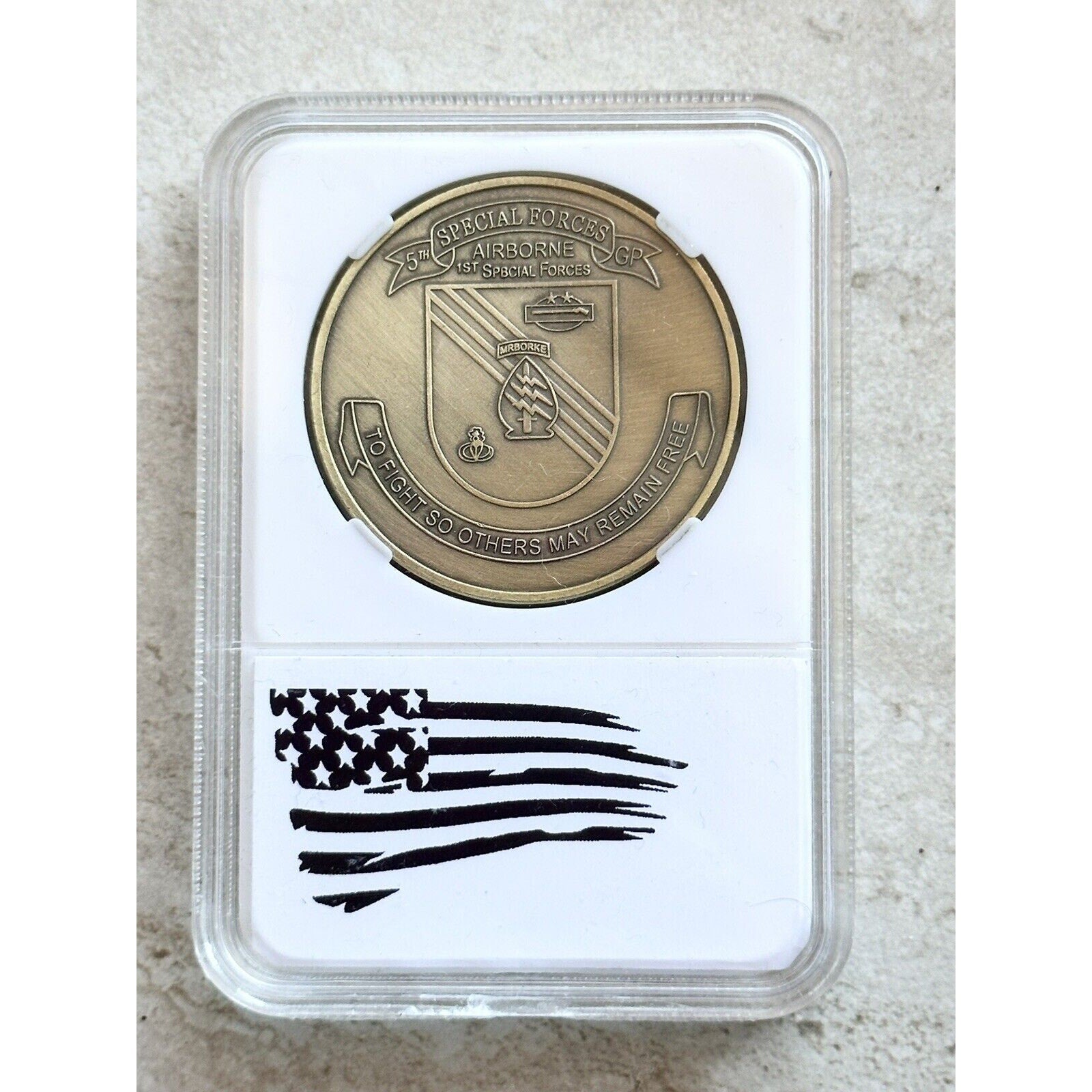 US ARMY 5TH GROUP Challenge Coin AIRBORNE SPECIAL FORCES "THE PROFESSIONALS"