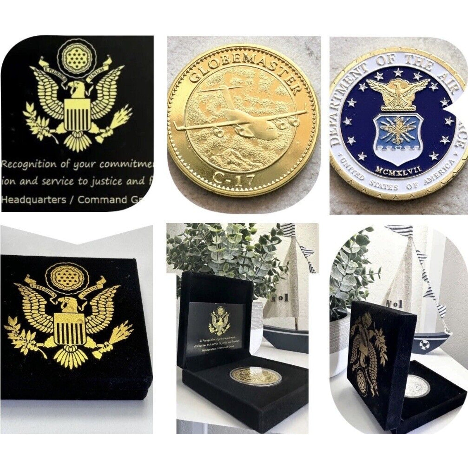 U S AIR FORCE C-17 GLOBEMASTER Challenge Coin USA AF