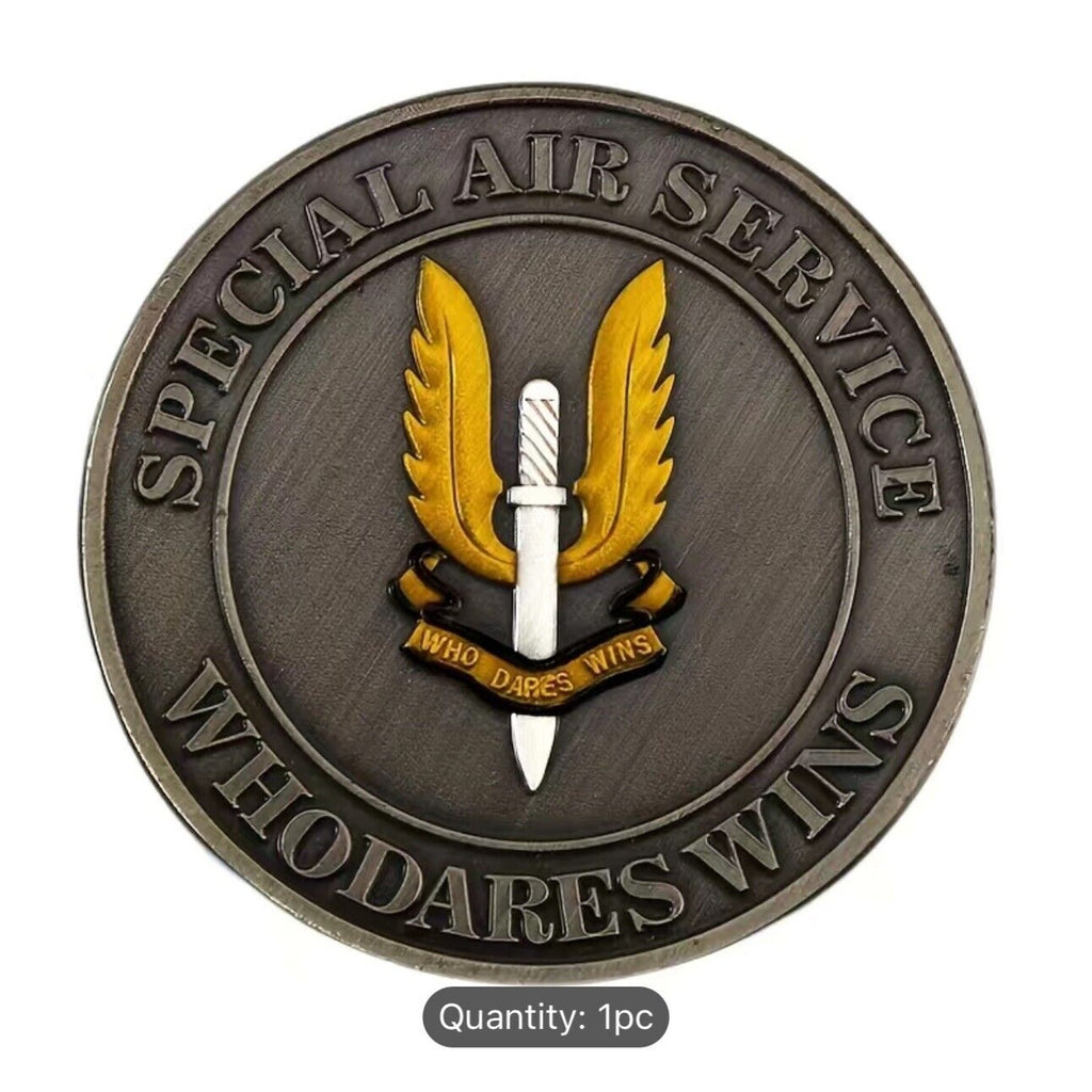 British Army UK Special Air Service WHO DARE WINS Kill or Capture Challenge Coin