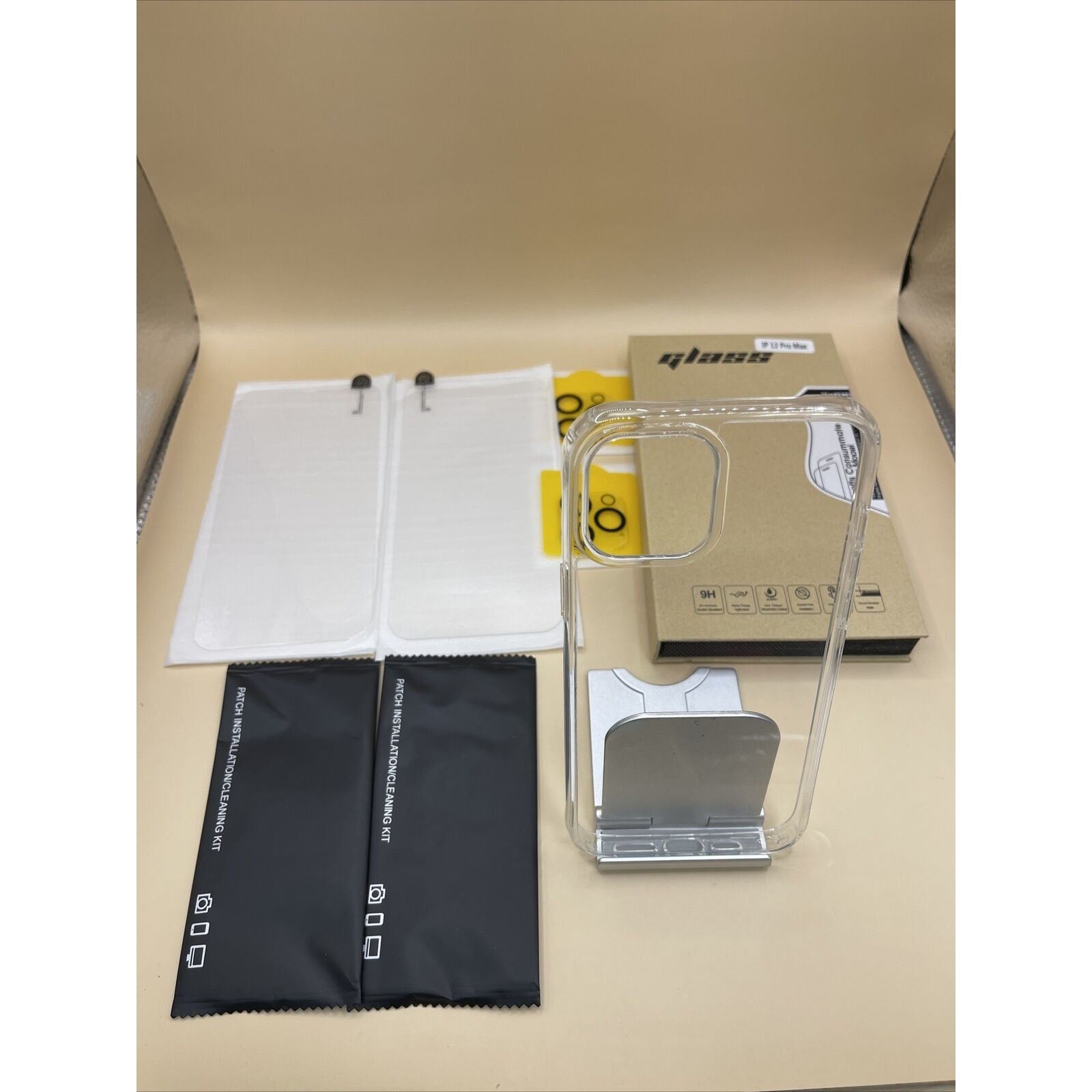 7in1 Sturdy Clear Case Kit w 2 Tempered Glass /2 Lens Protectors 2 clean + Box